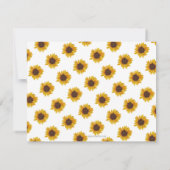 ひまわり素朴1stバースデーガールサンキューカード サンキューカード (裏面)