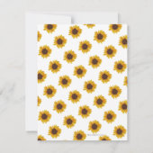 ひまわり素朴1stバースデーガールサンキューカード サンキューカード (裏面)