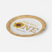 ひまわり素朴1st誕生日ボホウォーター色 ペーパープレート (アングル)