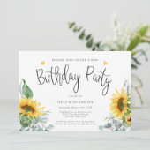 ひまわり素朴90th誕生日パーティー 招待状 (スタンド正面)