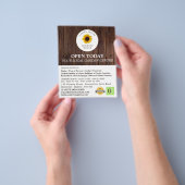 ひまわり素朴、ガーデンセンター、園芸家 チラシ (手)