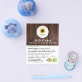 ひまわり素朴、ガーデンセンター、園芸家 チラシ (シングル)