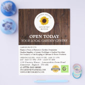 ひまわり素朴、ガーデンセンター、園芸家 チラシ (シングル)