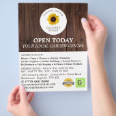 ひまわり素朴、ガーデンセンター、園芸家 チラシ (手)