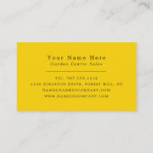 ひまわり素朴、ガーデンセンター、園芸家 名刺 (裏面)