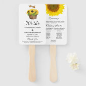 ひまわり素朴&ビー結婚式 プログラムハンドファン ハンドファン (正面&裏面)