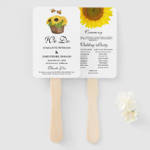 ひまわり素朴&ビー結婚式 プログラムハンドファン