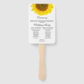 ひまわり素朴&ビー結婚式 プログラムハンドファン ハンドファン (裏面)