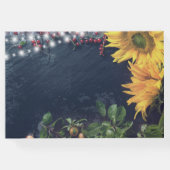 ひまわり素朴、石板とライトカントリー結婚式 ゲストブック (裏面)