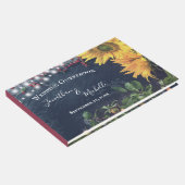 ひまわり素朴、石板とライトカントリー結婚式 ゲストブック (コーナー)