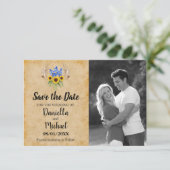 ひまわり素朴〔雄ジカの〕枝角フローラ結婚ズ セーブザデート (スタンド正面)