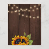 ひまわり素朴BUDGETブライダルシャワー招待状 (裏面)