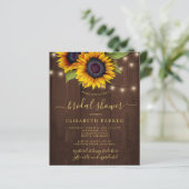 ひまわり素朴BUDGETブライダルシャワー招待状 (スタンド正面)