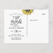 ひまわり素朴I do BBQブライダルシャワー インビテーションポストカード (裏面)