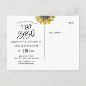 ひまわり素朴I do BBQ婚約パーティ インビテーションポストカード (裏面)