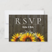 ひまわり素朴RSVPのお知らせ 招待状 (正面)