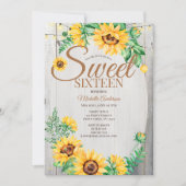 ひまわり素朴Sweet sixteen 招待状 (正面)