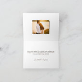 ひまわり紫バラメイソンJar写真結婚の写真 サンキューカード (内部)