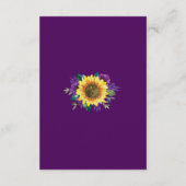 ひまわり紫フローラ幾何結婚詳細 エンクロージャーカード (裏面)