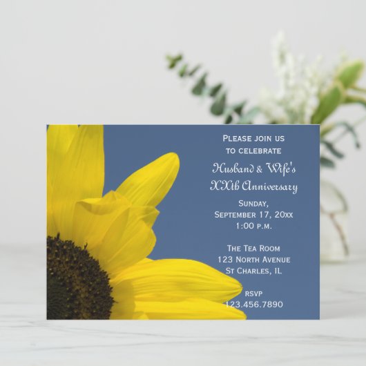 ひまわり結婚とスカイの記念日パーティー 招待状 (スタンド正面)