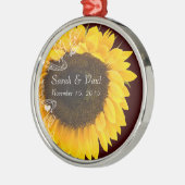 ひまわり結婚のクリスマス飾り メタルオーナメント (左)