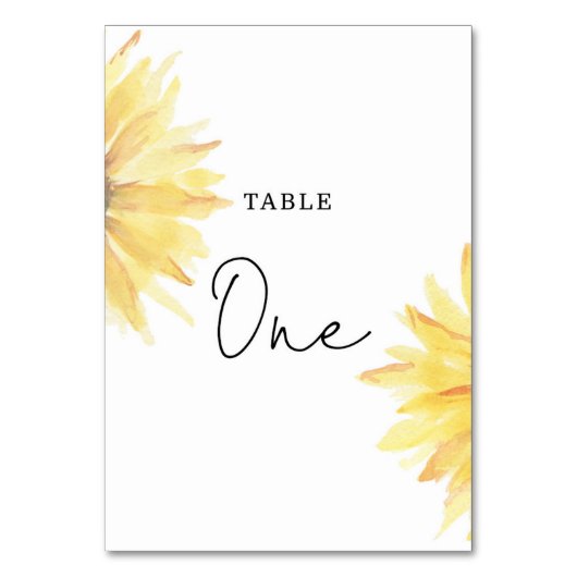 ひまわり結婚のテーブル番号 テーブルナンバー (裏面)