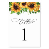 ひまわり結婚のテーブル番号 テーブルナンバー (正面)