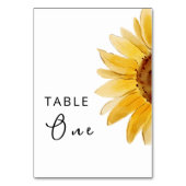 ひまわり結婚のテーブル番号 テーブルナンバー (正面)