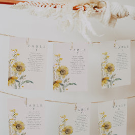 ひまわり結婚のテー結婚ブルカード 招待状