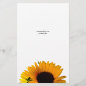 ひまわり結婚のディナーメニューカード (裏面)