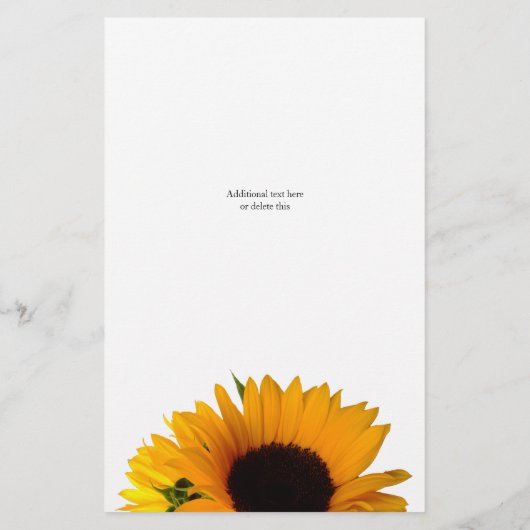 ひまわり結婚のディナーメニューカード (裏面)