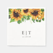 ひまわり結婚のナプキン スタンダードカクテルナプキン (正面)