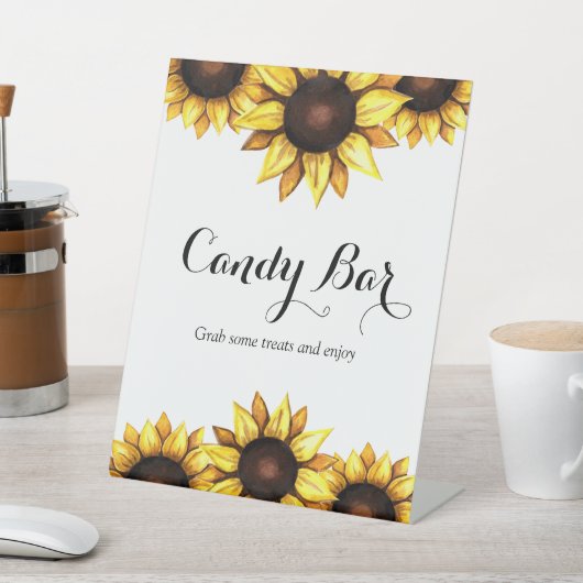 ひまわり結婚のバー台座看板 台座サイン (インサイチュ)