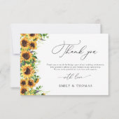 ひまわり結婚のフラットサンキューカード サンキューカード (正面)