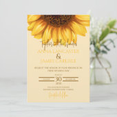 ひまわり結婚のフローラ結婚の 招待状 (スタンド正面)