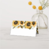 ひまわり結婚のフードテント プレイスカード (正面)