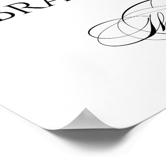 ひまわり結婚の写真の歓迎のエレガント印 ポスター (角)