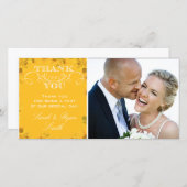 ひまわり結婚の写真サンキューカード サンキューカード (正面/裏面)