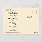 ひまわり結婚の写真日付を保存 ポストカード (裏面)