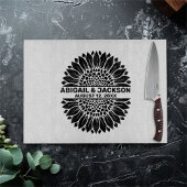 ひまわり結婚の名前をカスタムすると日付 カッティングボード