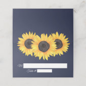 ひまわり結婚の座席表カントリーブルー プレイスカード (外部開封)