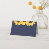 ひまわり結婚の座席表カントリーブルー プレイスカード (裏面)