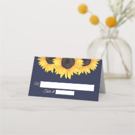 ひまわり結婚の座席表カントリーブルー プレイスカード