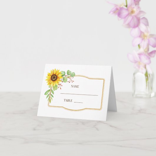 ひまわり結婚の座席表 カード (蘭)