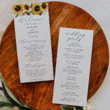 ひまわり結婚の式プログラム