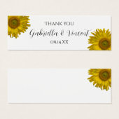 ひまわり結婚の感謝メッセージカード (正面&裏面)