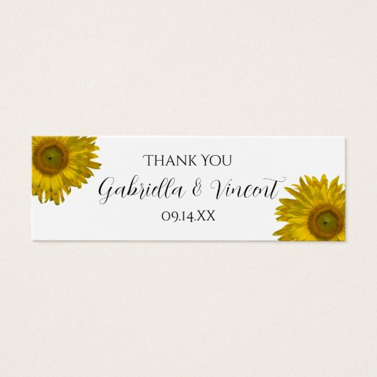 ひまわり結婚の感謝メッセージカード (正面)