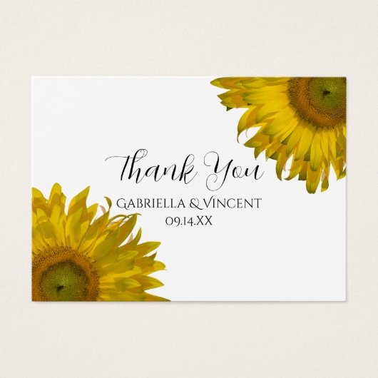 ひまわり結婚の感謝メッセージカード (正面)
