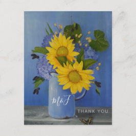 ひまわり結婚の感謝 サンキューカード
