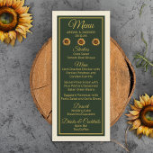 ひまわり結婚の森の緑と金ゴールド メニュー